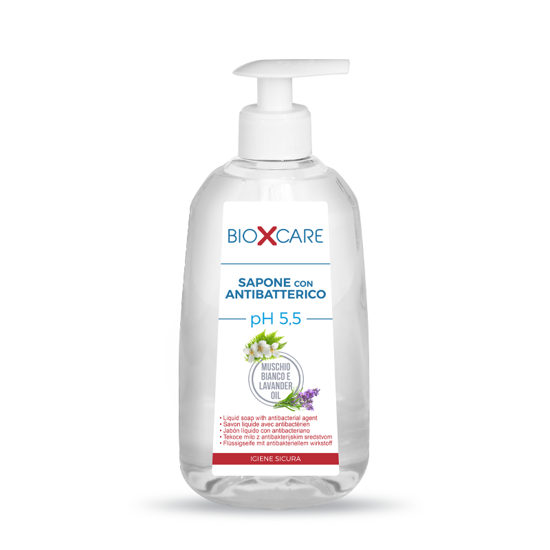 Bioxcare Sapone Mani con Antibatterico Muschio Bianco e Lavender Oil 500ml  - Euthalia