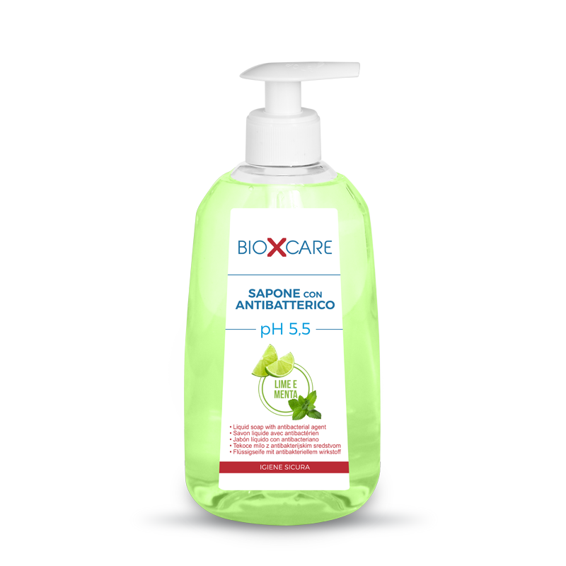 Bioxcare Sapone Mani Con Antibatterico Lime E Menta 500ml