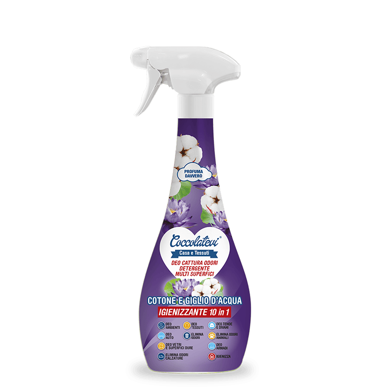 Deo 10 in 1 Cattura odori Detergente multisuperficie Cotone e Giglio d’acqua 300 ml