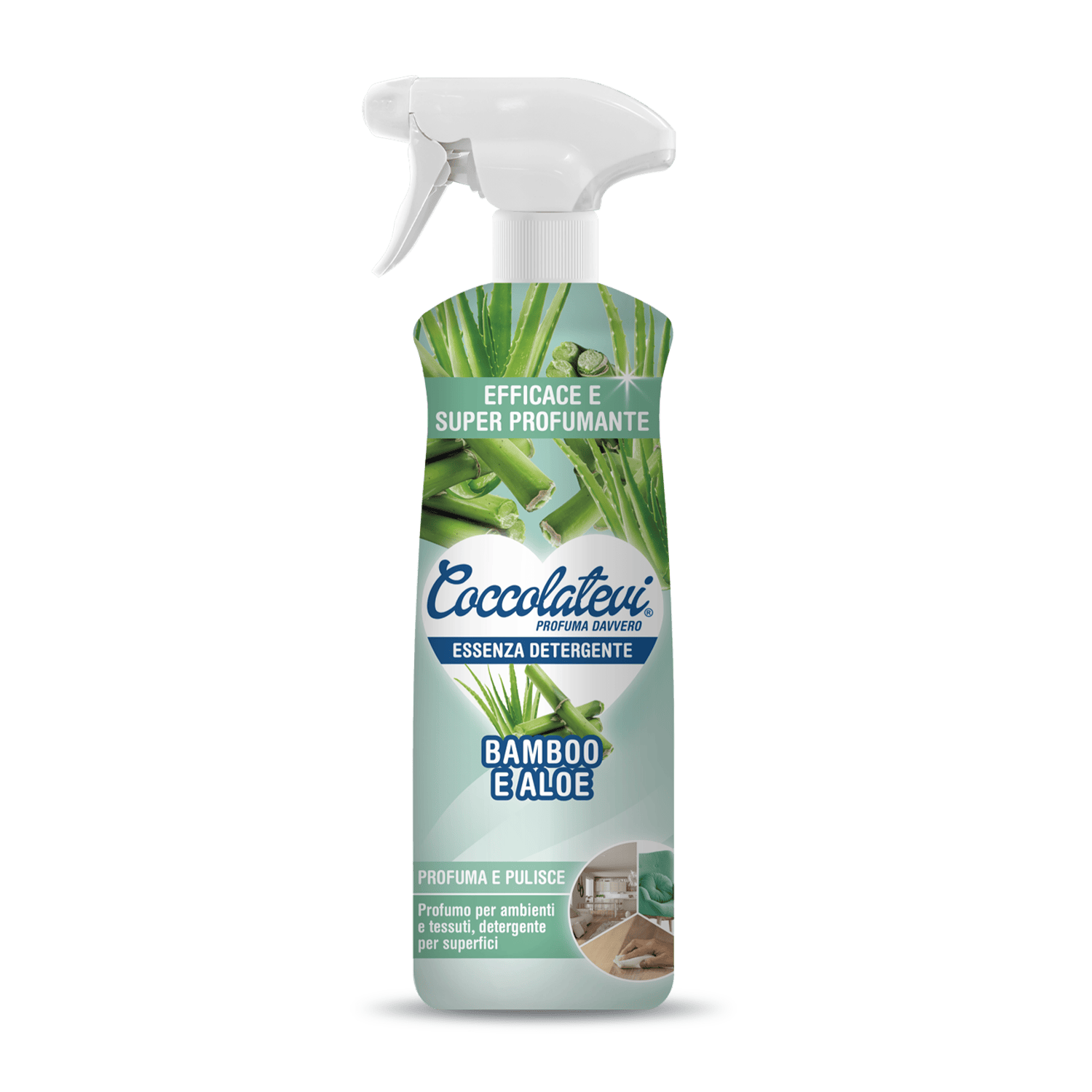 Essenza per ambienti e detergente universale Bamboo e Aloe 750 ml